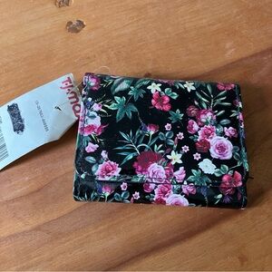 Mundi Black Floral Wallet